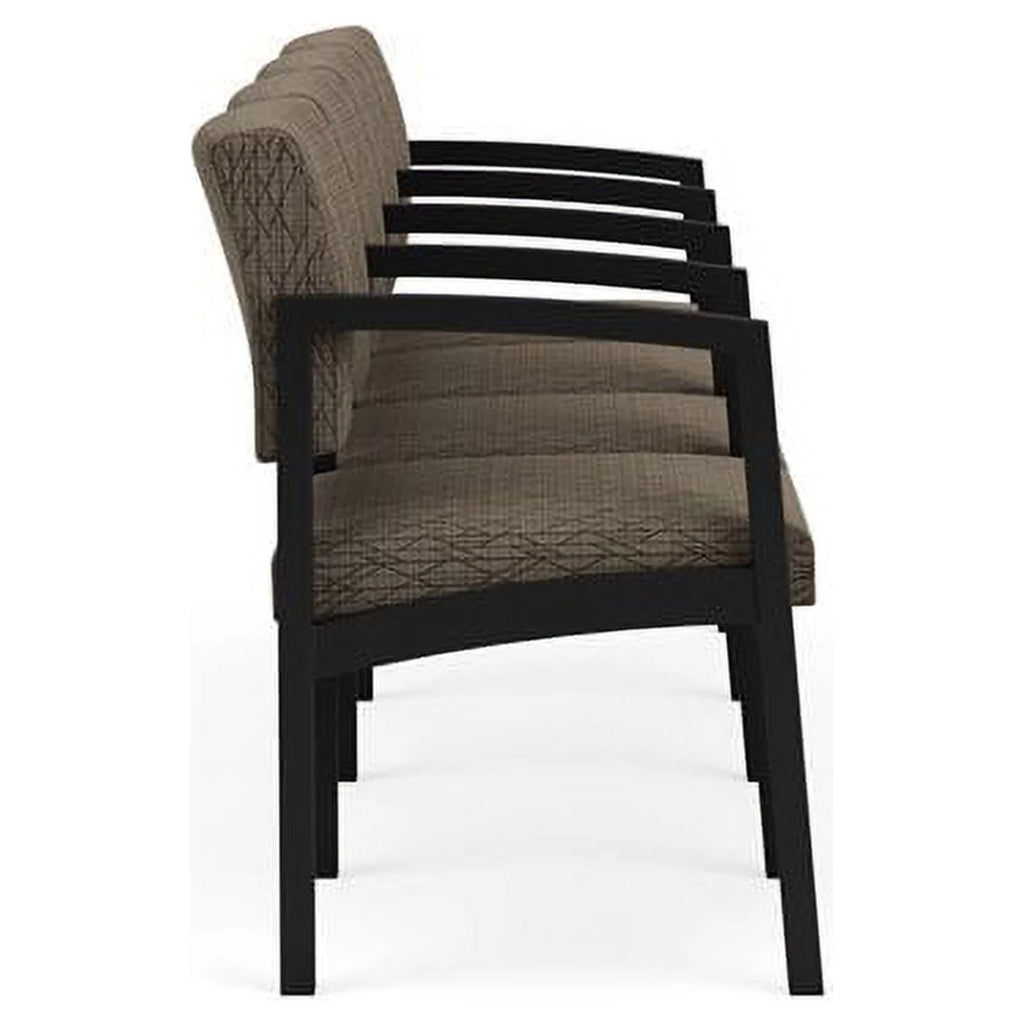 Steel Fabric 4-Seat Waiting Room Chair in Black K363514