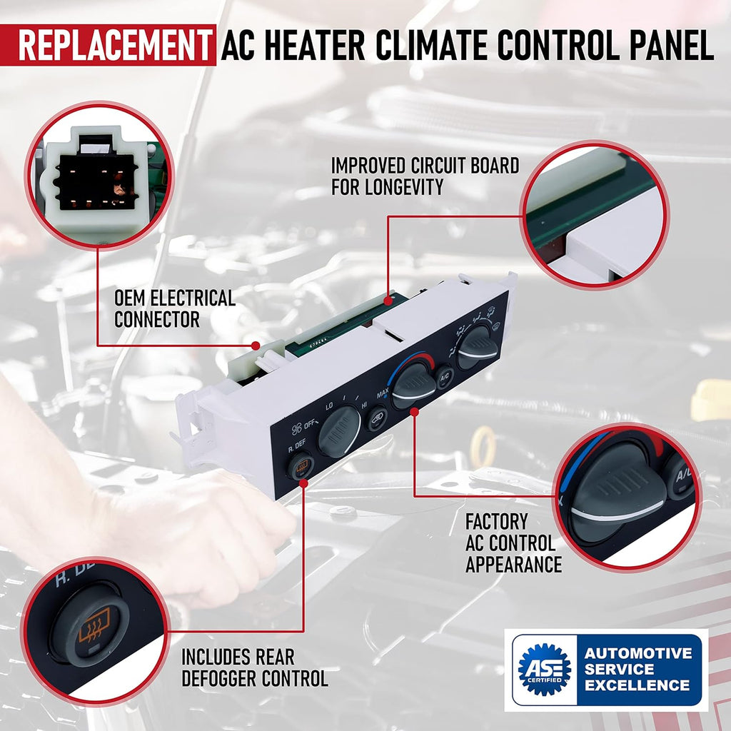 AC Heater Climate Control Panel with Rear Defogger H9764