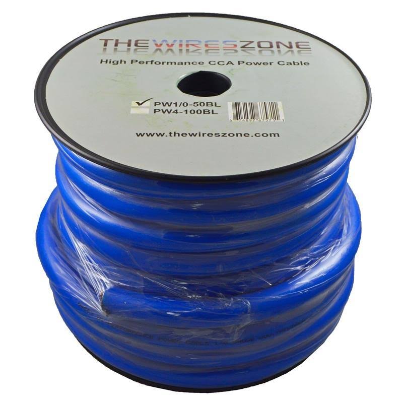 Blue 50 Feet 1/0 AWG Power/Ground Cable Wire Q965