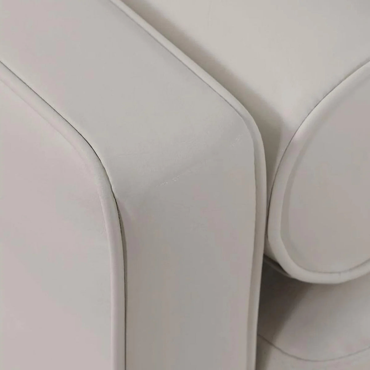 76 Inch Off White Sofa with USB Outlet and Bolster Pillows G893