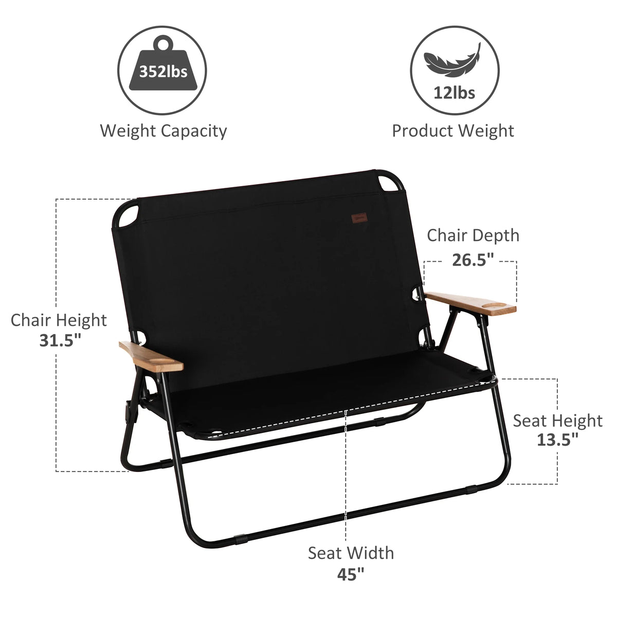 Black Camping Chair J22927