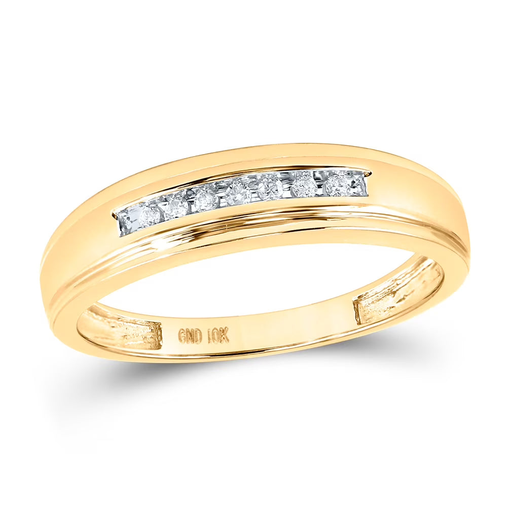 10kt Yellow Gold Diamond Wedding Band Ring Size 10.5 P229148