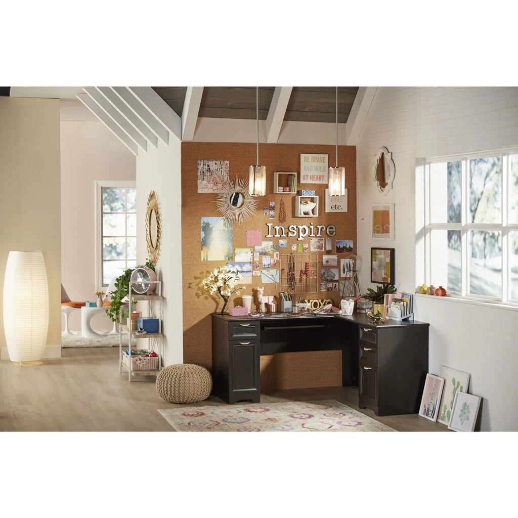 Espresso L-Shape Corner Desk D3968