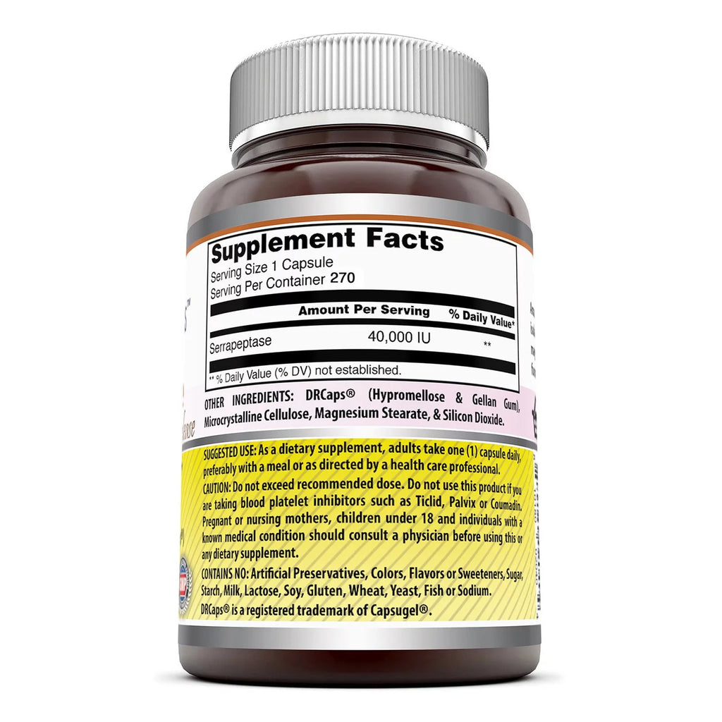 Serrapeptase 40000 IU 270 Capsules Z618