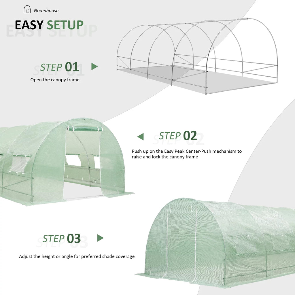 Walk-in Greenhouse 10'x20'x7' H5274