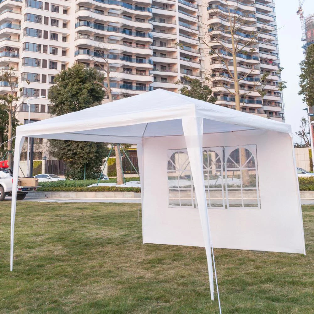 10' x 10' White Canopy Tent with 4 SideWalls M6880