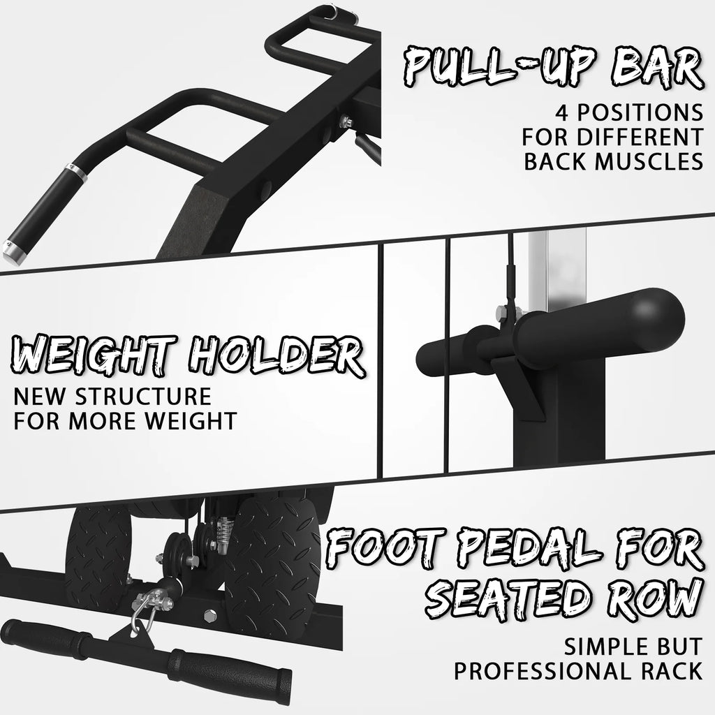 Smith Machine Squat Rack with Lat Pull Down System K716494