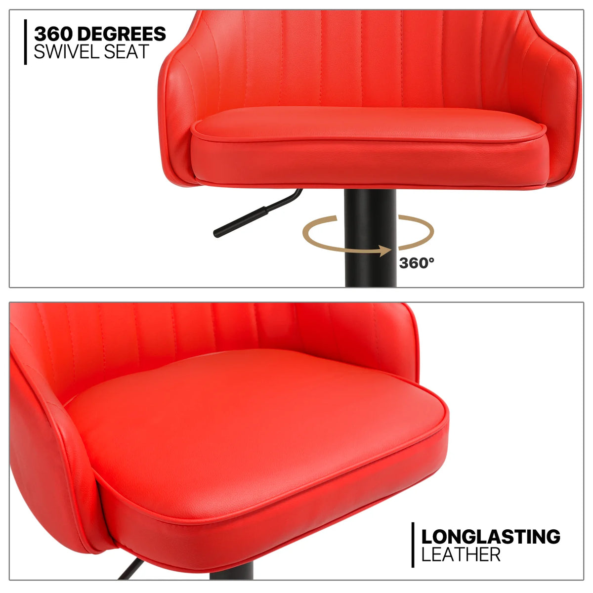 3 Pieces Bar Table and Chair Set with PU Leather Bar Stools W437
