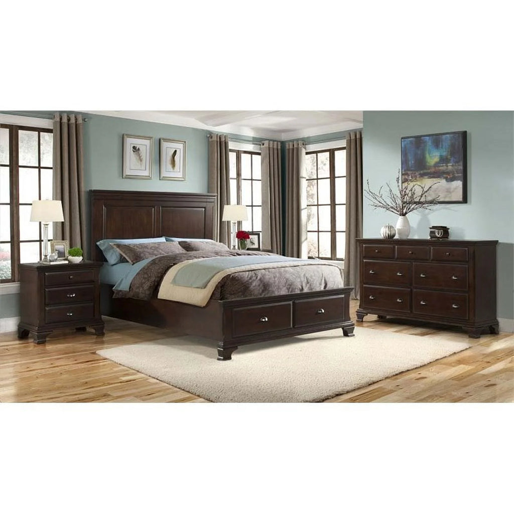 3 Drawer Nightstand in Cherry V619