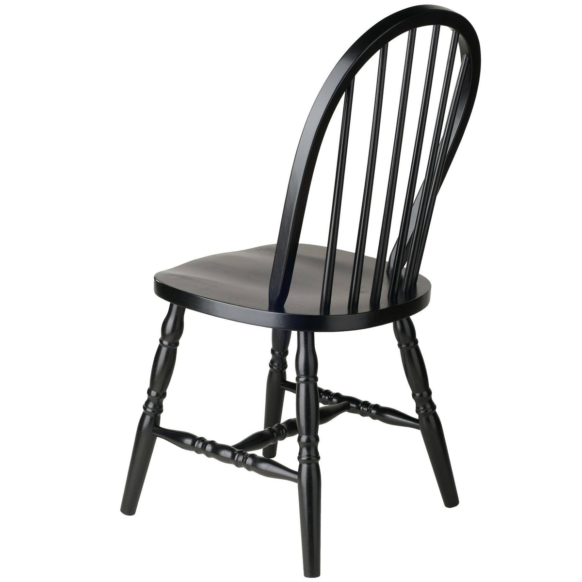 Set of 2 Windsor Chairs Black V80633