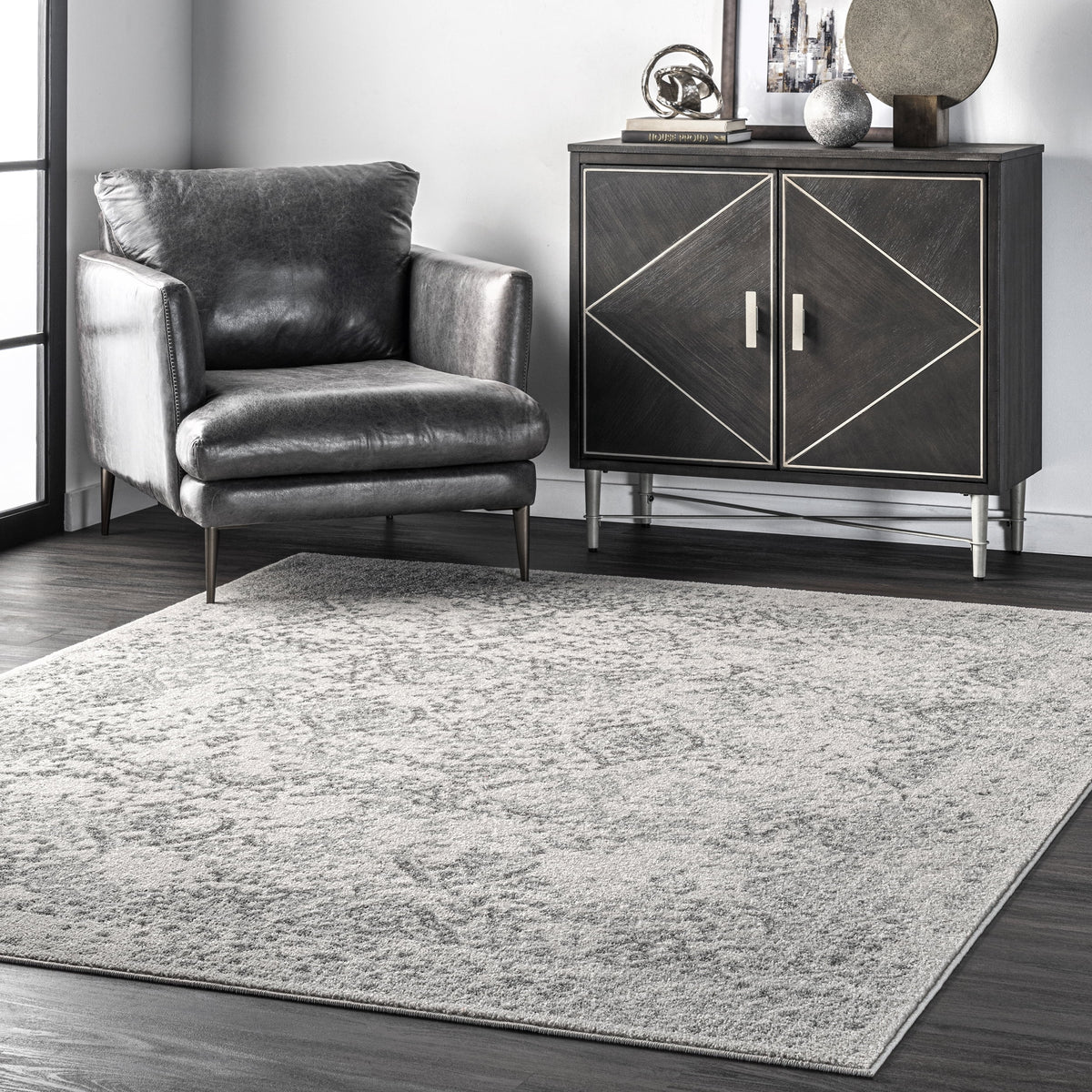 Off-White Vintage Abstract Area Rugs G24935
