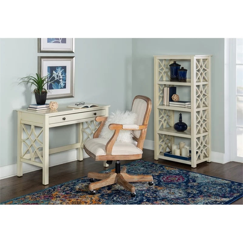 Antique White 1-Drawer Wood Desk H369