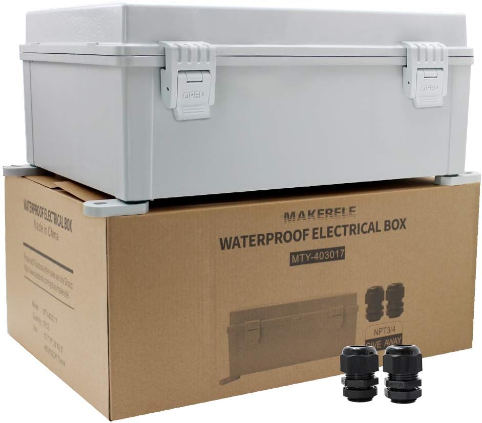 Waterproof ABS Plastic Electrical Box with Wall Bracket IP65 W24064