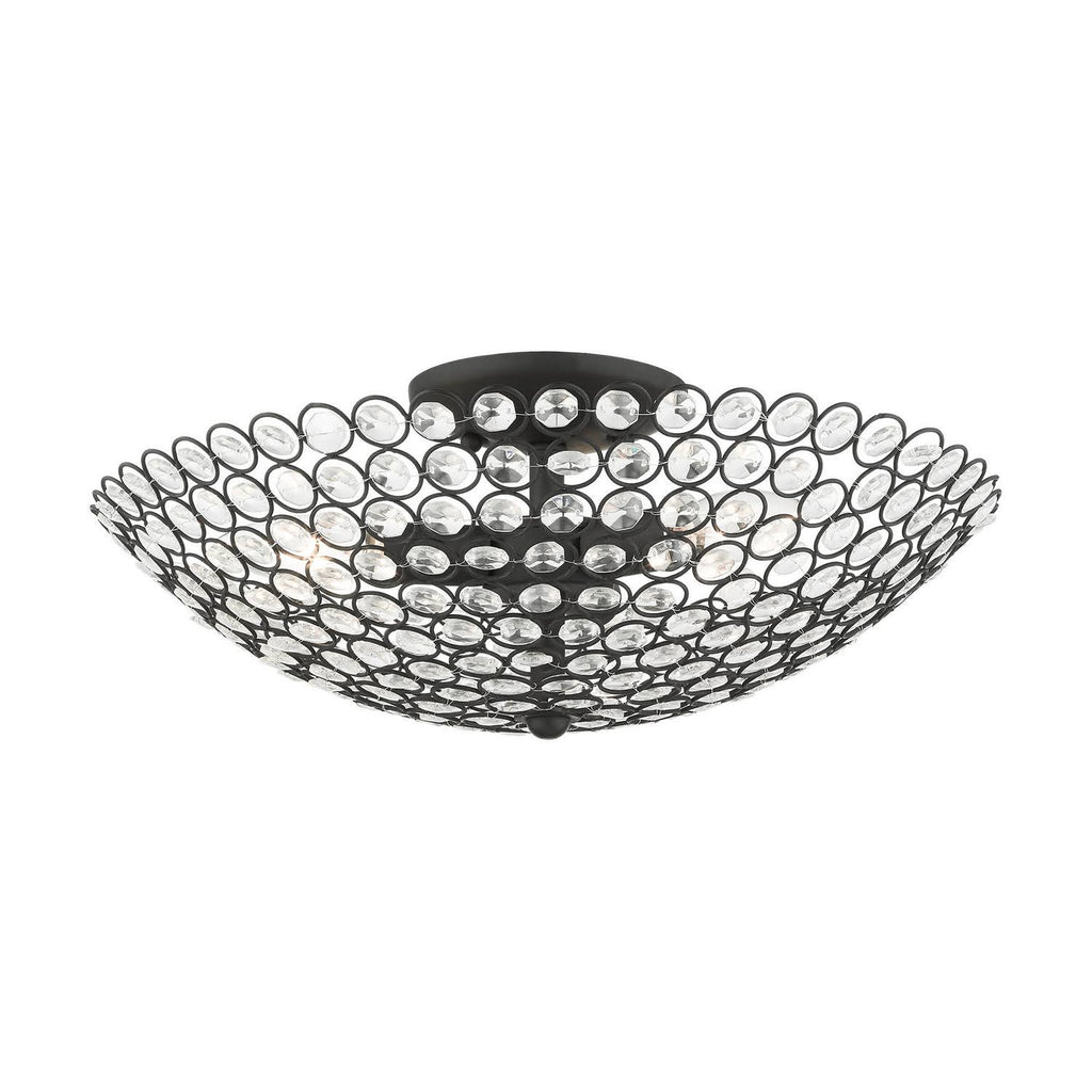 3 Light Semi-Flush Mount Black G50366