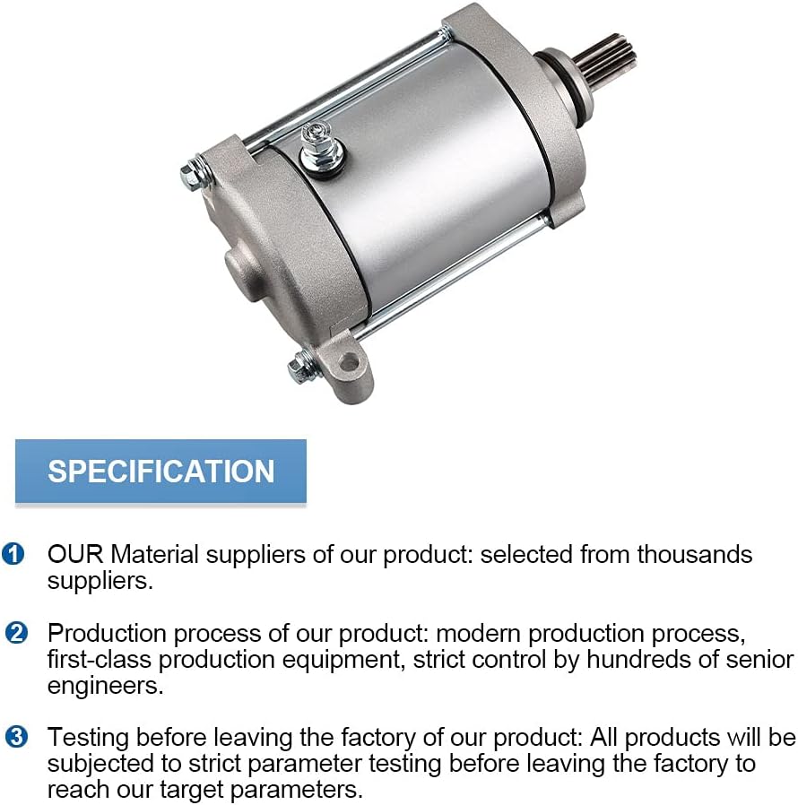 Starter Compatible with Yamaha Grizzly 660 Kodiak 400 Rhino 660 2001-2007 Pack of 2 Z6662