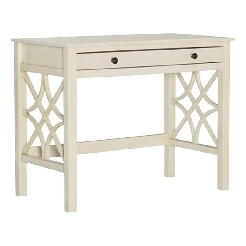 Antique White 1-Drawer Wood Desk H369