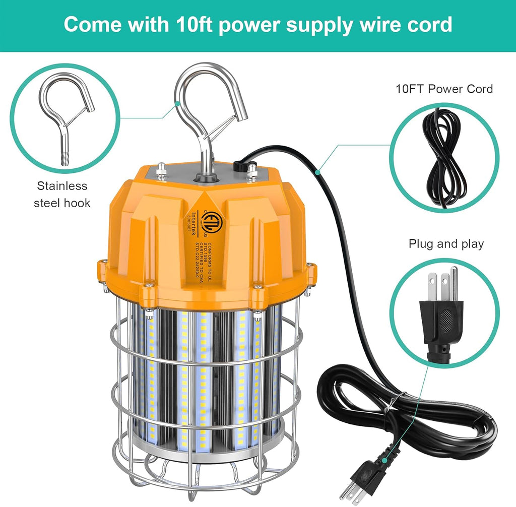 80W LED Portable Hanging Work Light, 11,600LM, IP65, Pack of 2 Q5660