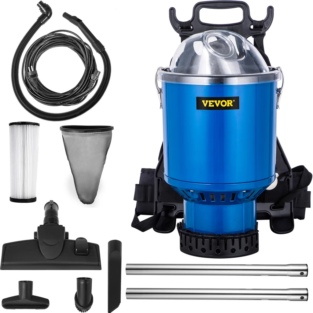 Commercial 5 in 1 HEPA Backpack Vacuum Cleaner with Telescoping Wand V2522