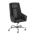 Black Leather Box Chair U15990