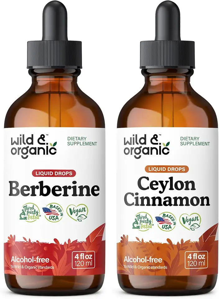 Berberine Tincture 4 fl oz & Ceylon Cinnamon Tincture 4 fl oz E494844