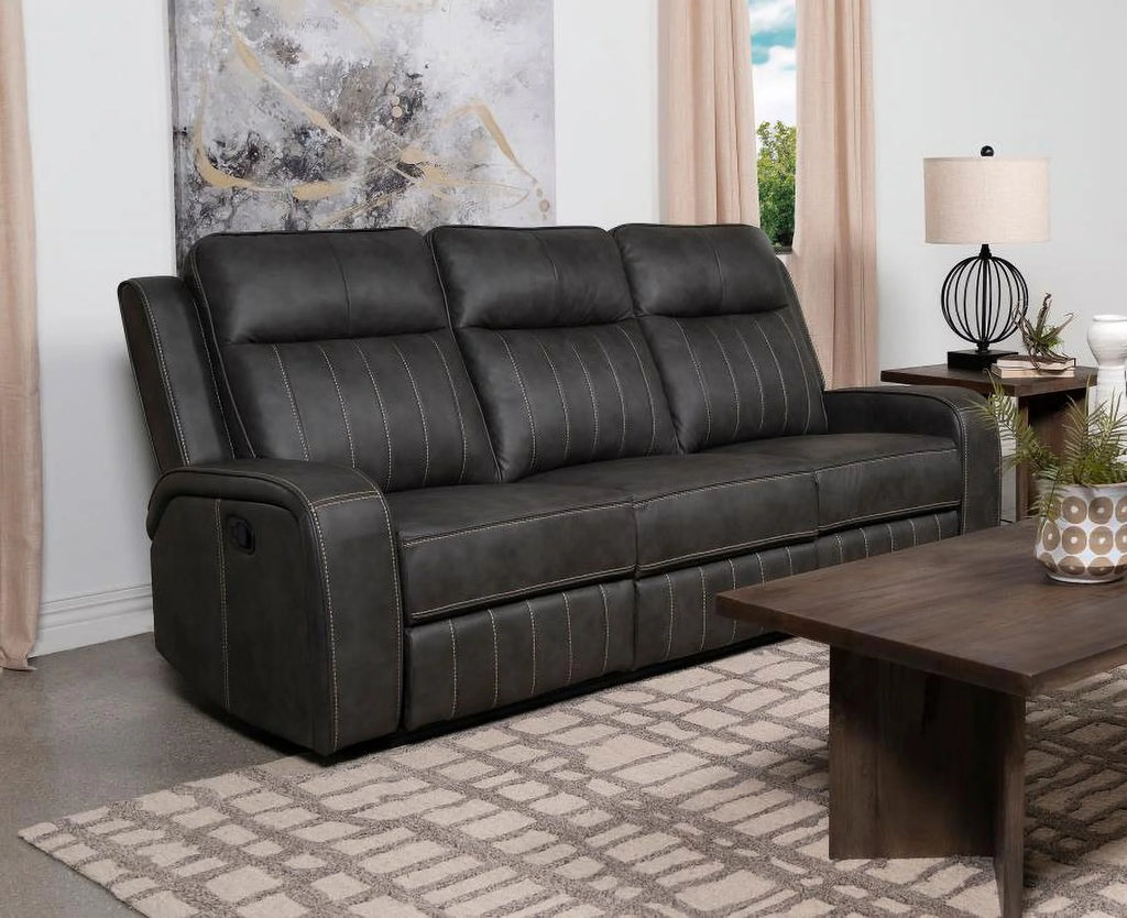 Grey Reclining Sofa Y9382