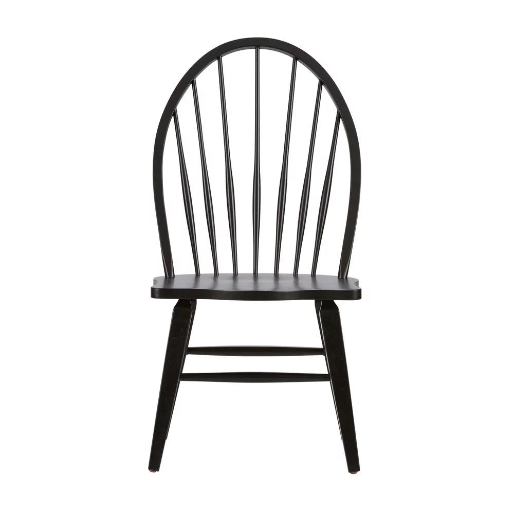 Black Set of 2 Traditional Side Chair R6292