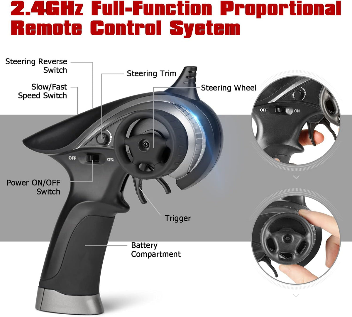 1:18 Scale 4X4 RC Monster Truck with 2 Batteries C529574