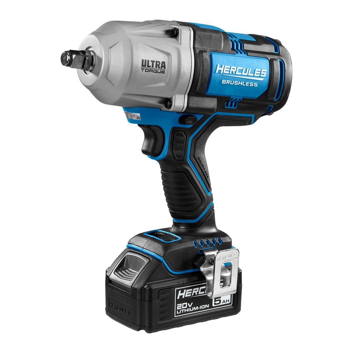 20V Brushless Cordless 1/2 in. Impact Wrench Kit with 5 Ah Battery and Charger Q702553