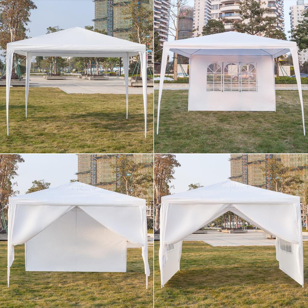 10' x 10' White Canopy Tent with 4 SideWalls M6880