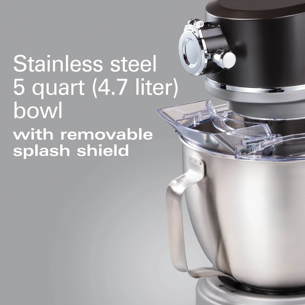 All-Metal Stand Mixer, 5 Quart Bowl, 12 Speeds, Silver F5806