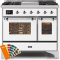40 Dual Fuel Natural Gas Range with Chrome Trim Z42975