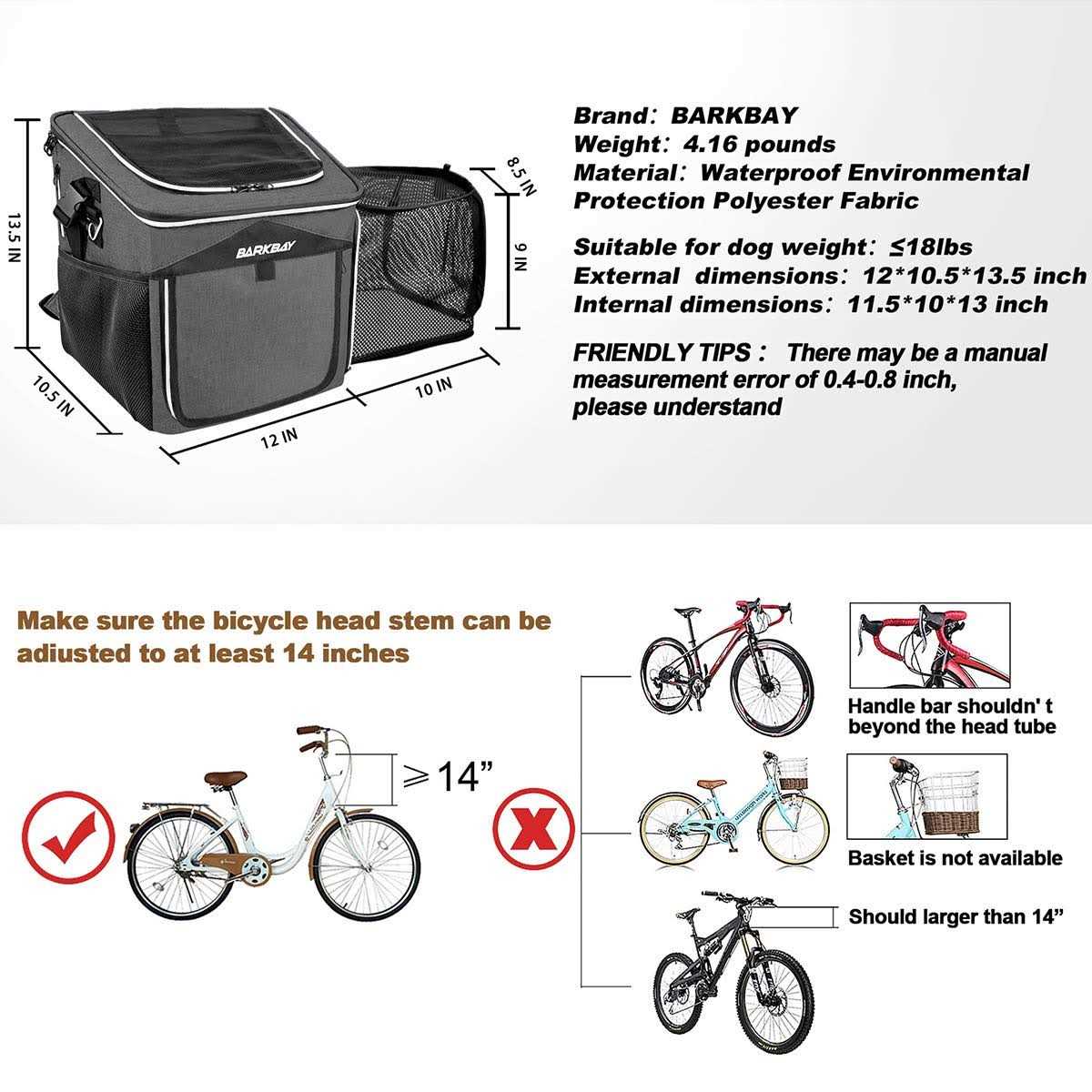 Dog Bike Basket Carrier O63094