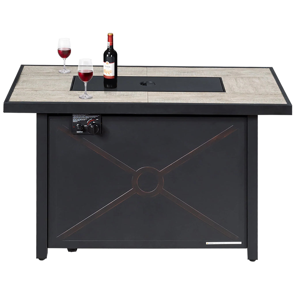 60,000 BTU Outdoor Gas Fire Table with Ceramic Tabletop G346