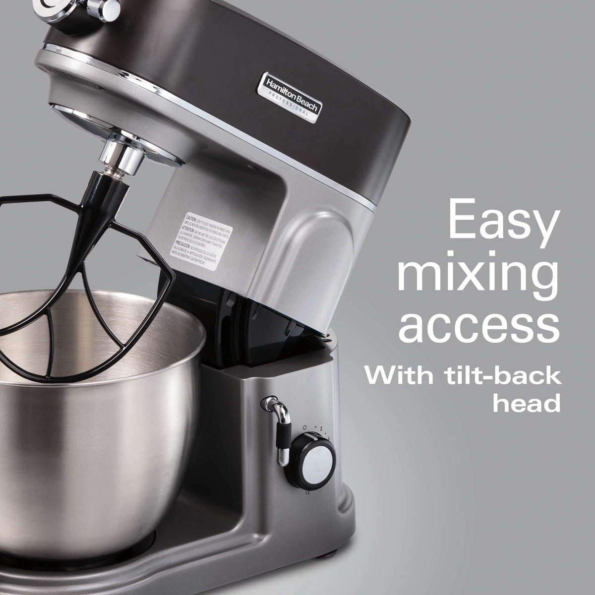 All-Metal Stand Mixer, 5 Quart Bowl, 12 Speeds, Silver F5806