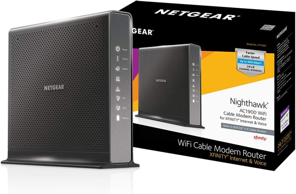 AC1900 DOCSIS 3.0 WiFi Cable Modem Router Combo (Renewed) B34899