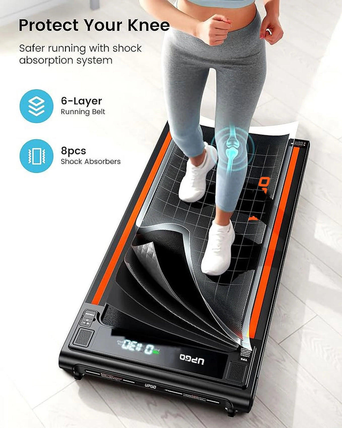 2.5HP Walking Pad Treadmill with Remote Control T32171