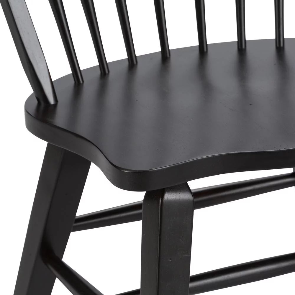 Black Set of 2 Traditional Side Chair R6292