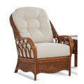 Green and Blue Stripe Tufted Armchair N7183