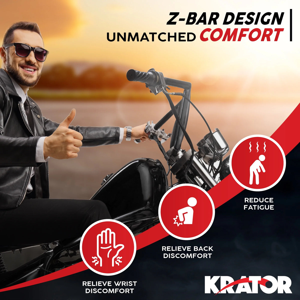 Black Z-Bar Handlebar 1 Inch A9716