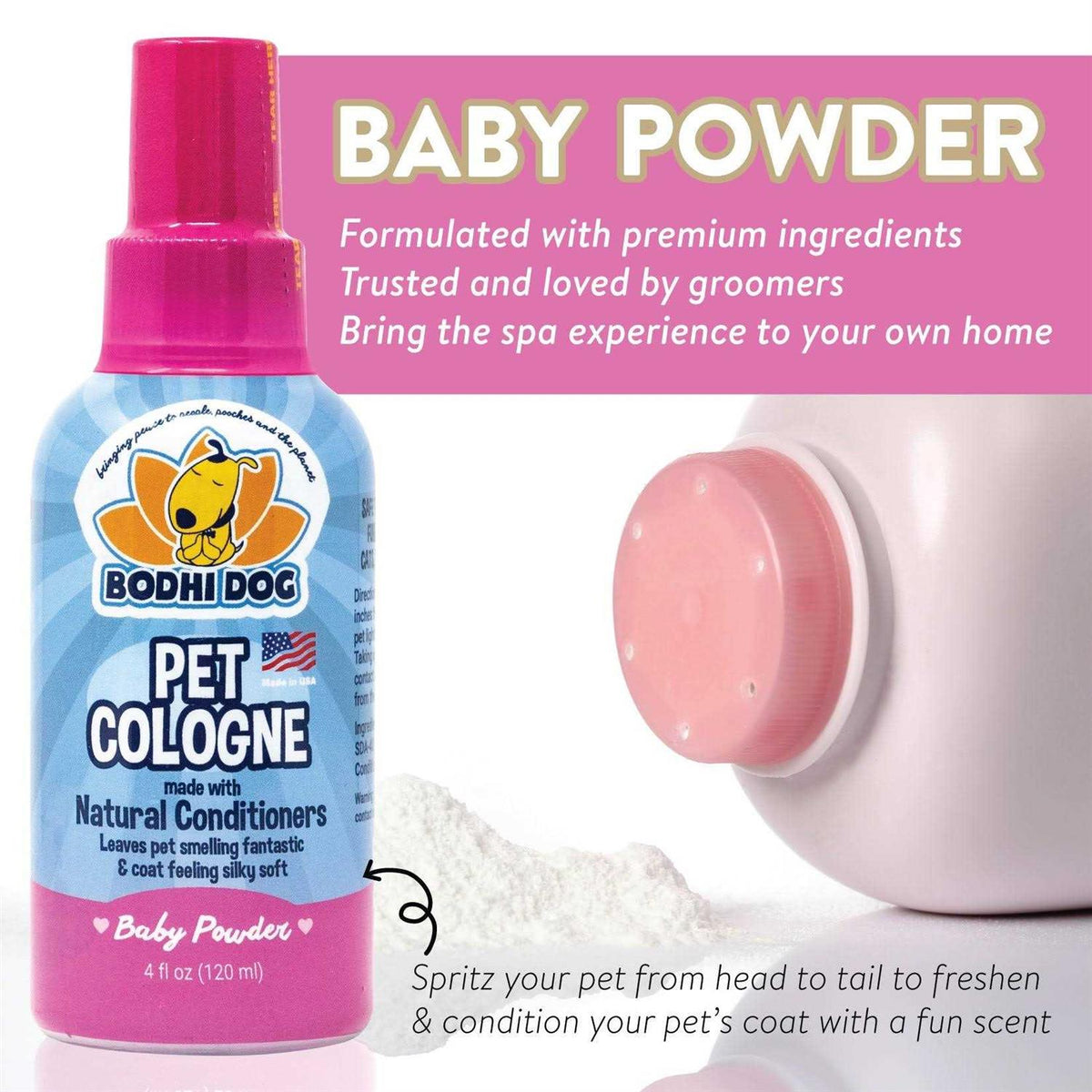 Natural Pet Cologne Body Spray for Dogs and Cats T792