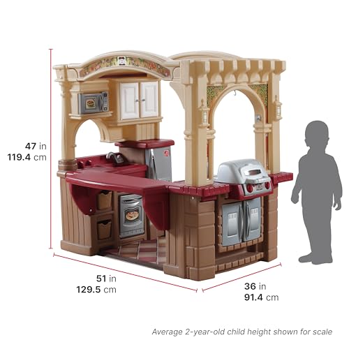 Grand Walk-In Kitchen & Grill Kids Playset, 103 Piece Toy Accessories, Toddlers 2+ Years Old O534