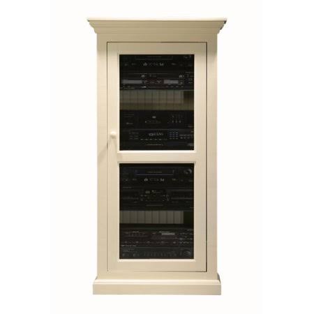 Smoky Blue Glass Panel Door Audio Cabinet L8243