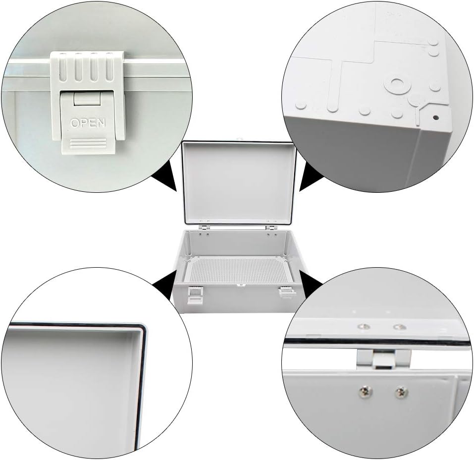Waterproof ABS Plastic Electrical Box with Wall Bracket IP65 W24064