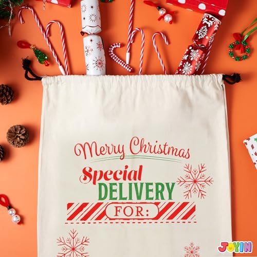 3 PCS Christmas Drawstring Burlap Sack P1962