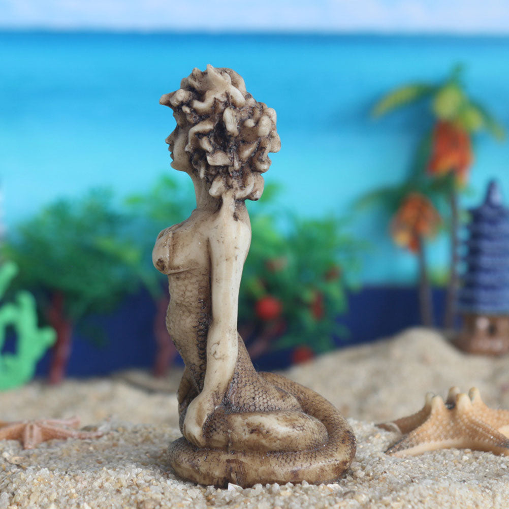 Gorgon Serpent Sculpture Resin Ornament G75624