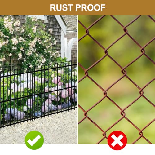 No Dig Animal Barrier Fence, 13in x 37ft Rustproof Metal Garden Edging I782