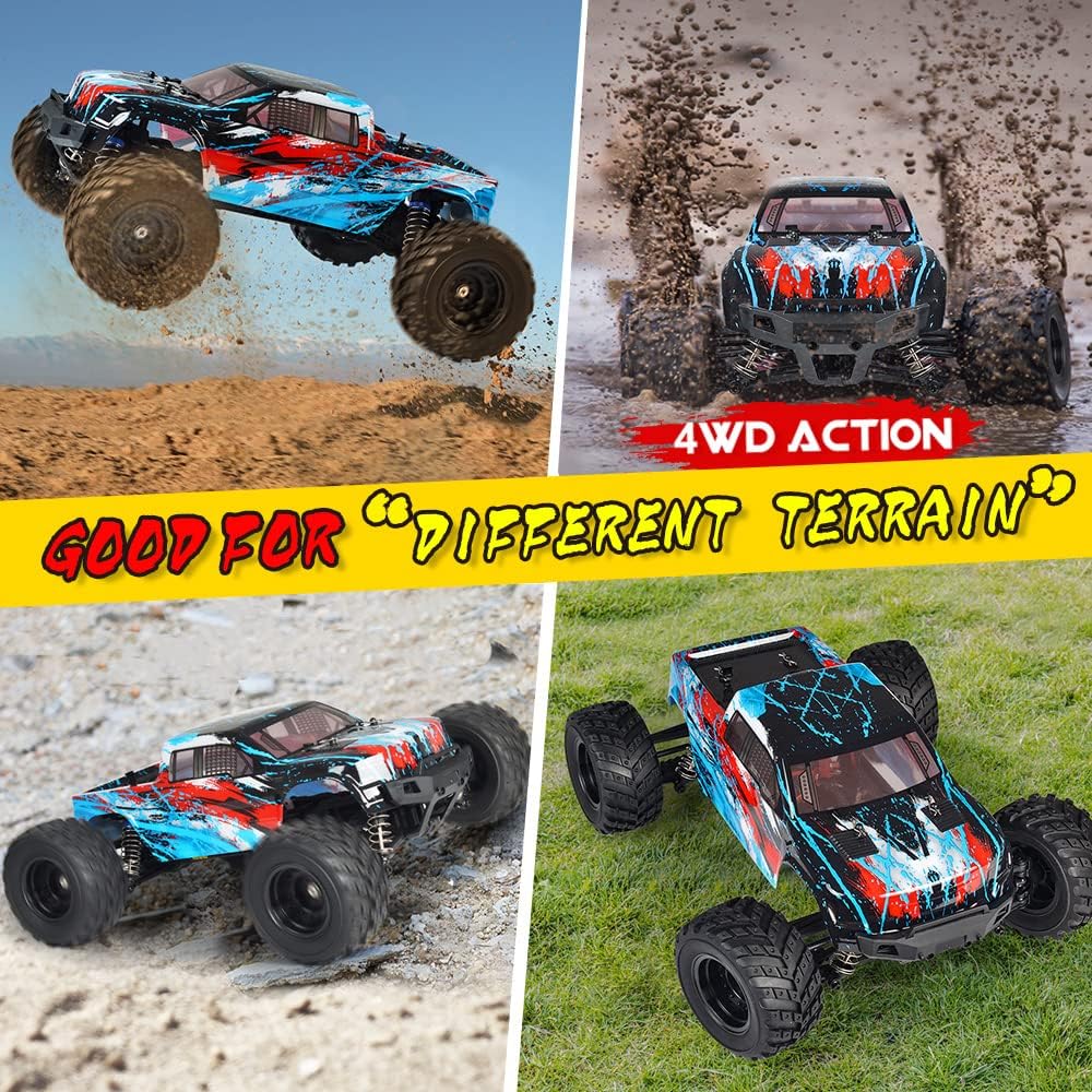 1/12 Scale Remote Control Car 2 Batteries 40+ km/h Off Road 4x4 Monster Truck B3671