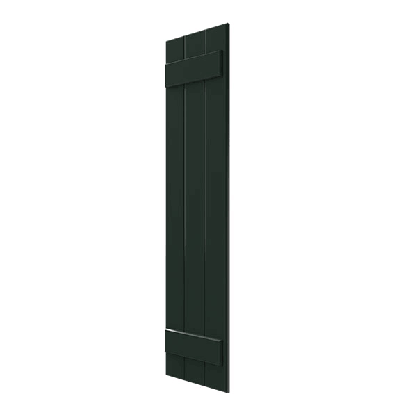 Chrome Composite Board-n-Batten Shutters (Per Pair) O2688