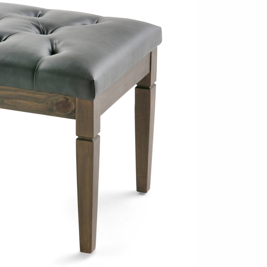 Distressed Saddle Brown Rectangle Ottoman Bench Y669