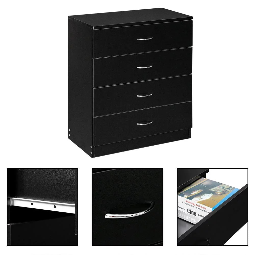 Modern 4 Drawer Dresser Storage Chest Organizer W914